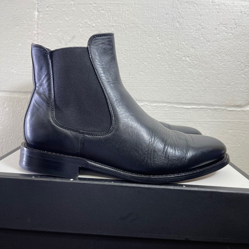 Thursday Boot Co. Cavalier Black Leather Chelsea Boots Pull On Men's Size 8 US